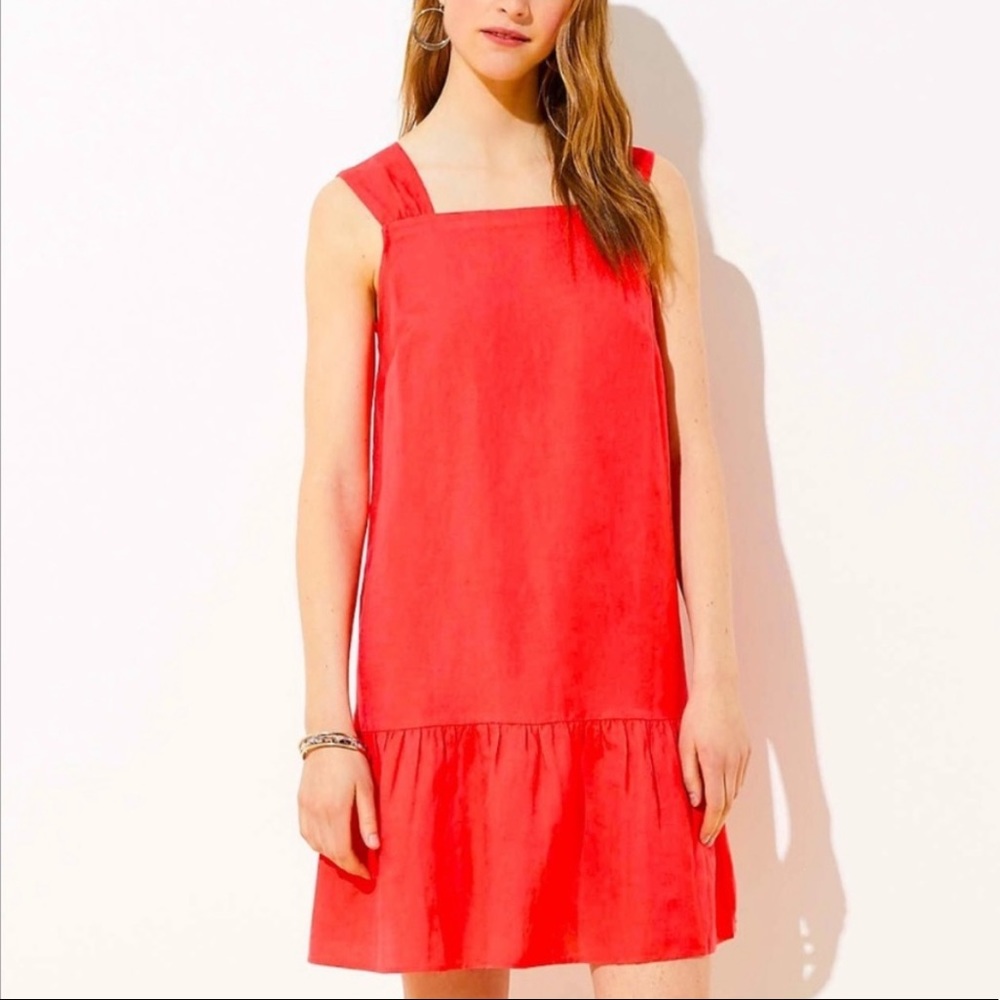 LOFT Linen Drop Waist  Dress
